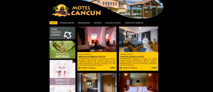 Desarrollo web de Motel Cancún